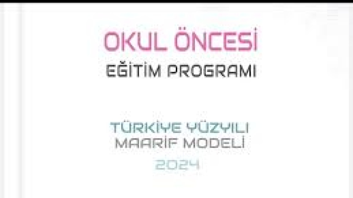 Türkiye Yüzyılı Maarif Modeli Okul Öncesi Eğitim Programı